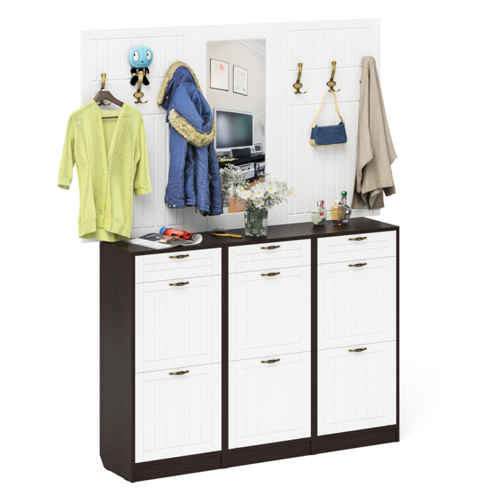 Прихожие, Прихожая П-6 № 6 МДФ фрезеровка прованс