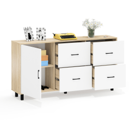 Комод широкий с дверкой и ящиками РВК 125-1704