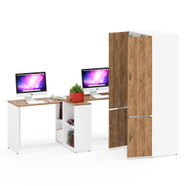 Место для хранения Лидер-8 19Б и два рабочих стола Лидер-8