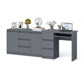 Тумба-комод Мори МК1200.3 и Мори стол компьютерный МС-6 левый