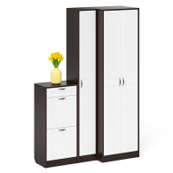 Прихожие, Обувница П-6 две секции с пеналом и шкафом № 28 МДФ фрезеровка ромб