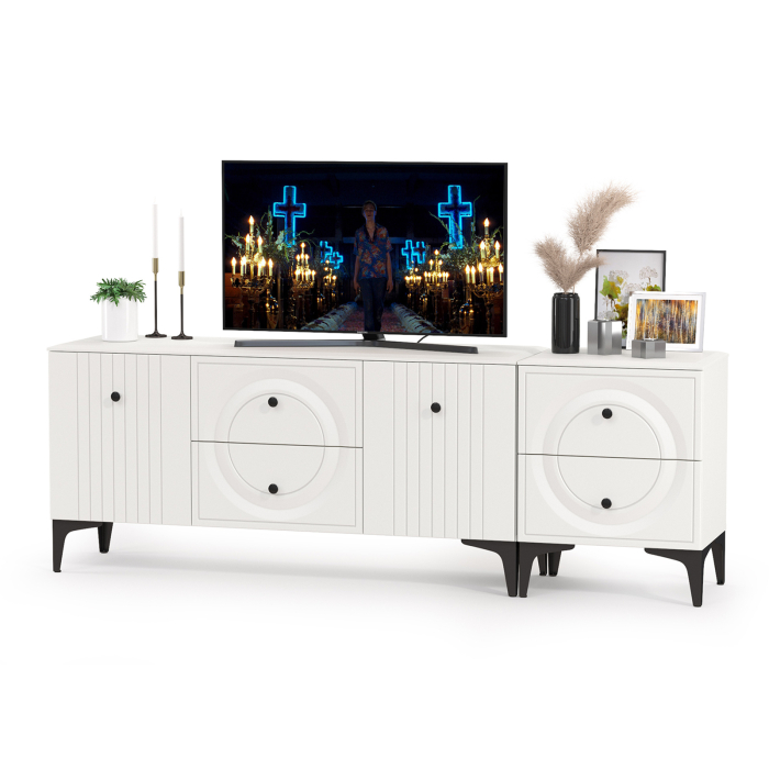 Стенки для гостиной, ТВ-тумба с тумбой с двумя ящиками Валенсия