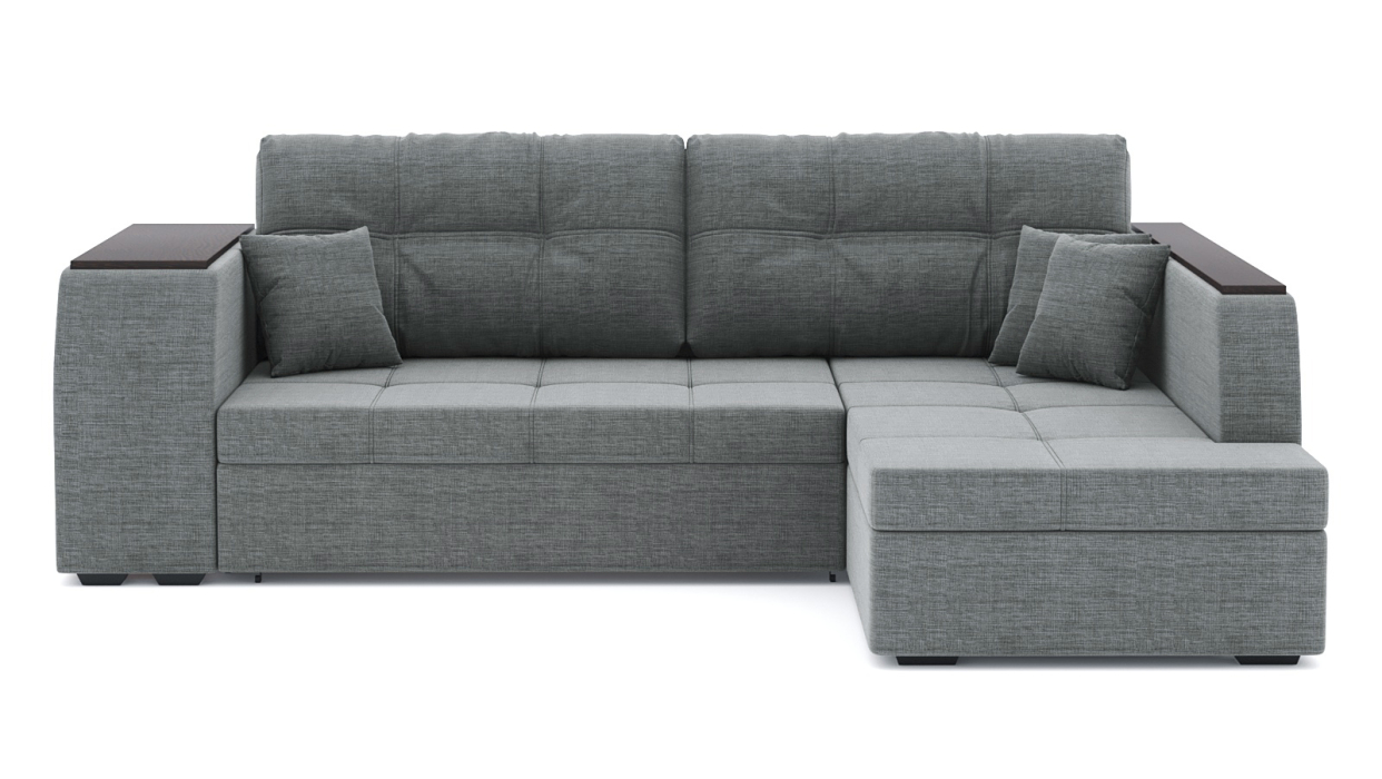 Диваны угловые в гостиную, Диван-кровать угловой Брюссель дельфин, рогожка