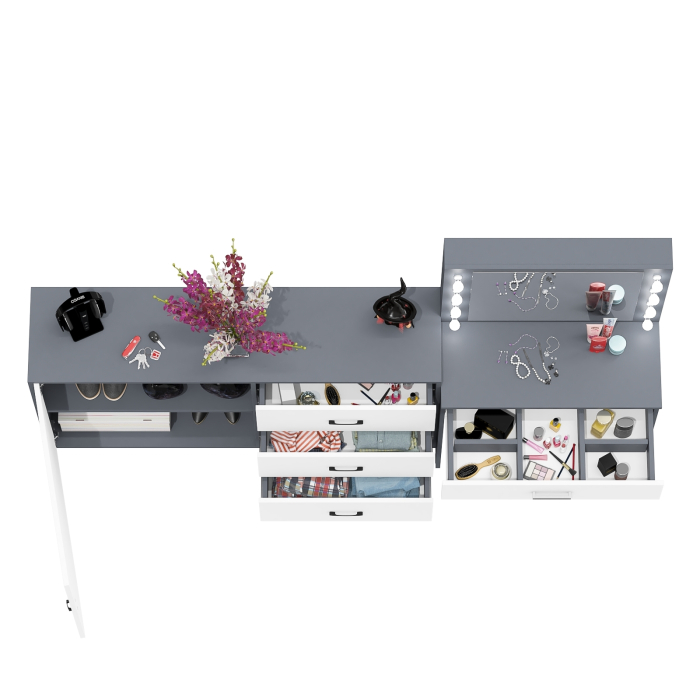 Туалетные столики, Комод ящики и дверка 122-1504 и туалетный столик с подсветкой СТ-4