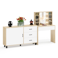 Туалетные столики, Столик туалетный с полочками и с подсветкой и комод 122-1504