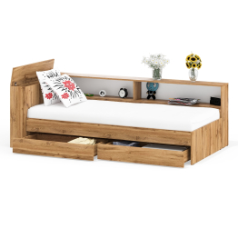 Кровать односпальная 900 с ящиками и прикроватным блоком Ксения