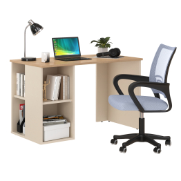 Письменный стол Лайт 12.163 с домашним креслом 103 серым