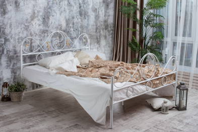 Кованая кровать Венеция 1.6 с двумя спинками