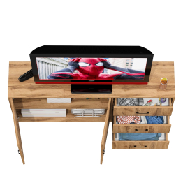 Широкий тумба-комод с ящиками и дверками РВК 123-1604