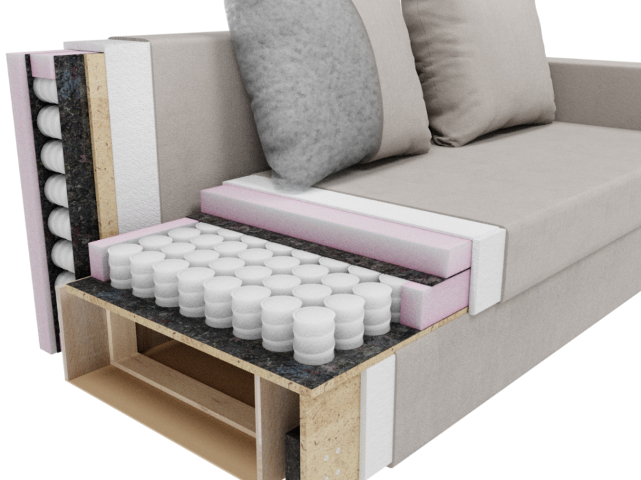 Диваны еврокнижки, Прямой диван Генри,НПБ,еврокнижка,велюр