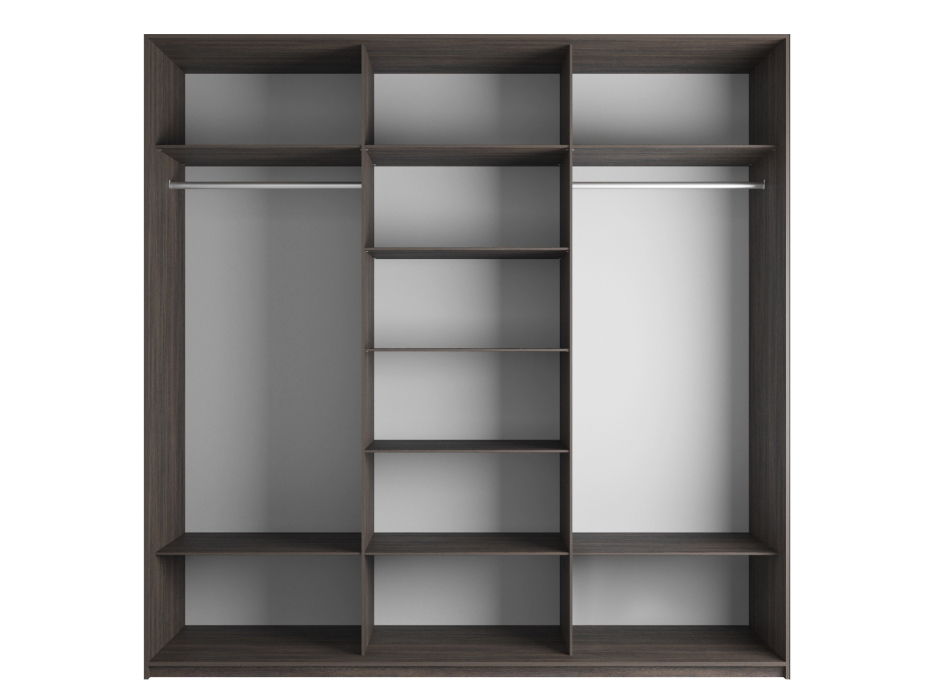 Шкафы-купе 3-х дверные, Шкаф-купе Эста 3-х дверный Стекла фисташка/Доводчик 240х66х240