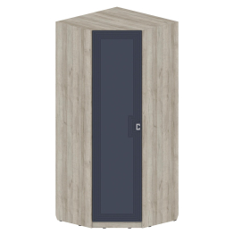 Шкаф Лежер ШК-3121, дуб серый, холст сапфировый