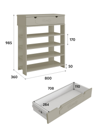 Тумба для обуви ДримСтар ДС-20 (800)