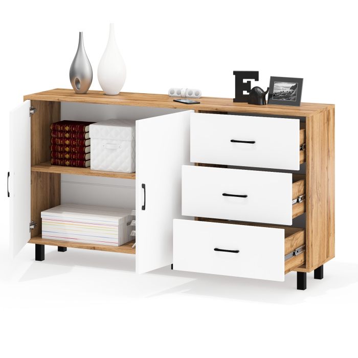 Комоды, Широкий тумба-комод с ящиками и дверками РВК 123-1604