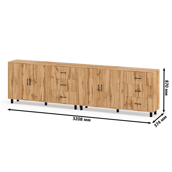 Комоды, Две тумбы-комода широких РВК 123-1604