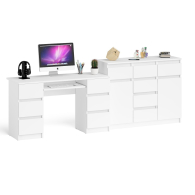 Компьютерные столы, Двухтумбовый стол компьютерный МС-2 с ящиками и тумба-комод МК1200.4 Мори