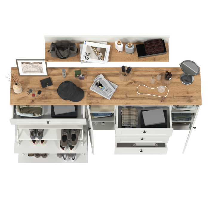 Обувницы, Обувница с большим комодом и открытой полкой Остин