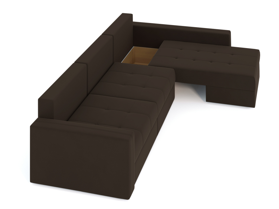 Диваны угловые в гостиную, Диван-кровать угловой Брест 3 секции еврокнижка, велюр