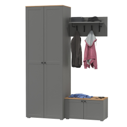 Шкаф Остин с тумбой и вешалкой для верхней одежды