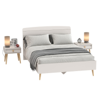 Спальные гарнитуры, Двуспальная кровать Афина 1400 и две прикроватные тумбочки на ножках