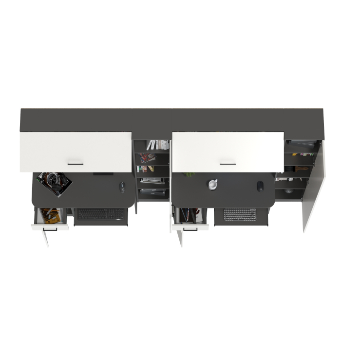 Прямые компьютерные столы, Компьютерные столы для двоих детей Aльфа