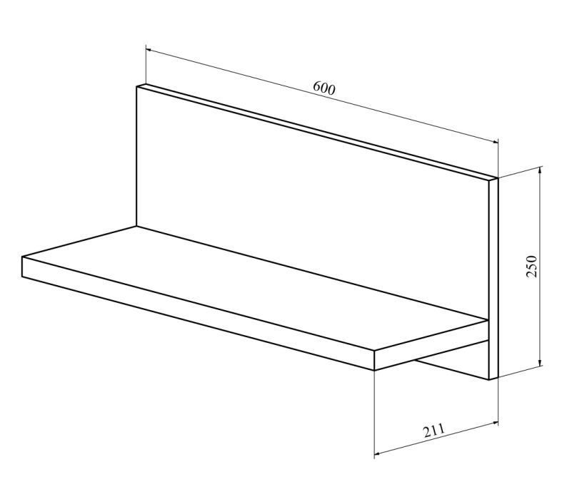 Настенные полки, Полка Виктория ВИ-90