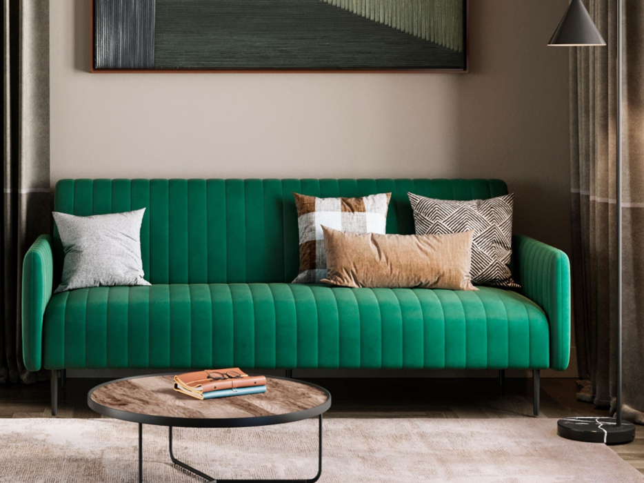 Диваны кровати со спальным местом, Диван прямой STOOL GROUP Дрезден Велюр