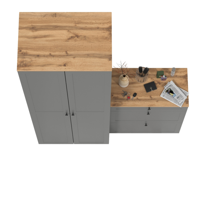 Прихожие, Шкаф двудверный для прихожей и обувница Остин