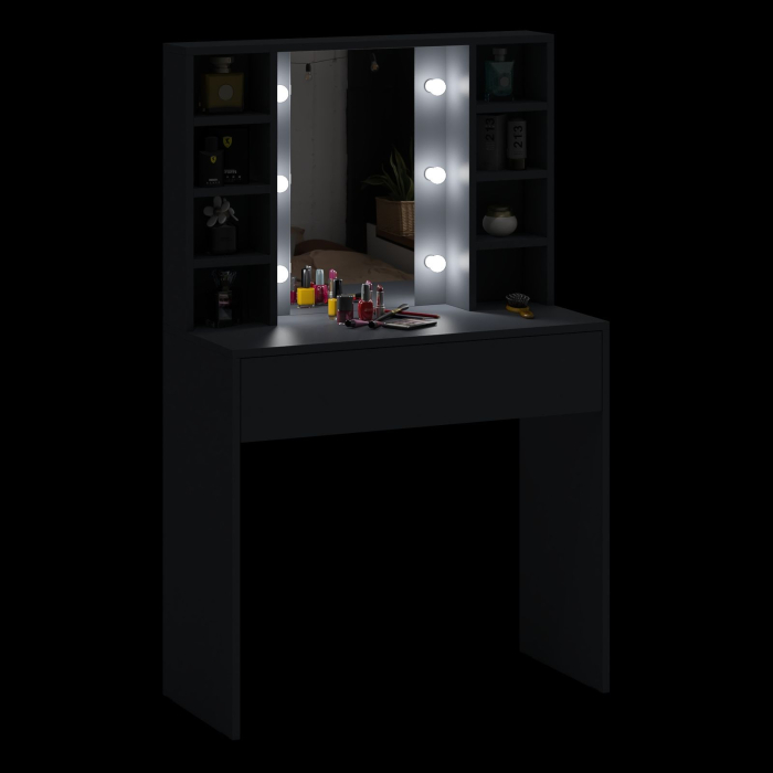 С зеркалом, Косметический стол с подсветкой 115