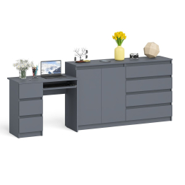 Тумба-комод Мори МК1600.1 и компьютерный стол МС-6 тумба левый