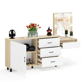 Стол косметический навесной с подсветкой и комод 122-1504