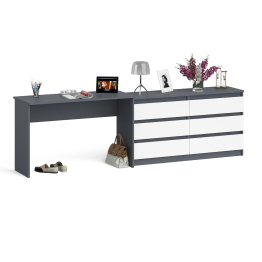 Письменный стол Мори с широким комодом на 6-ть ящиков