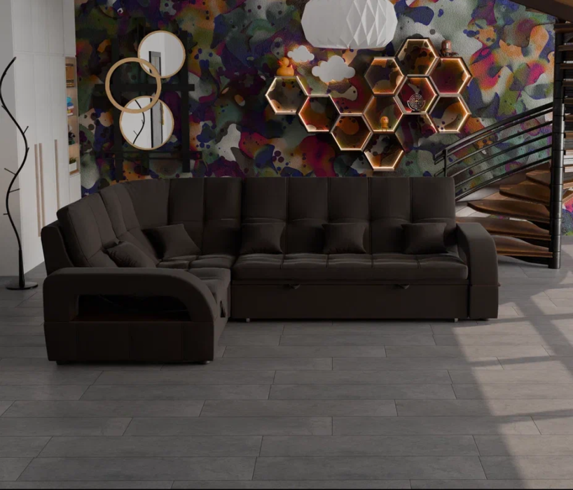 Диваны угловые в гостиную, Модульный диван Майами-3,микровелюр,антивандальная и водостойкая ткань,венеция