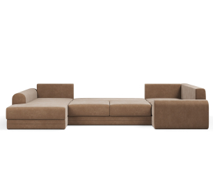 Угловой диван Модерно П-образный, велюр