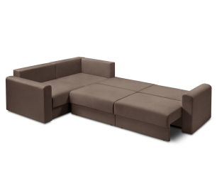 Диван угловой Мэдисон Лонг со спальным местом, микровелюр