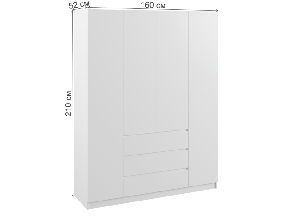 Шкафы распашные, Шкаф четырехдверный  Мадера ЛДСП
