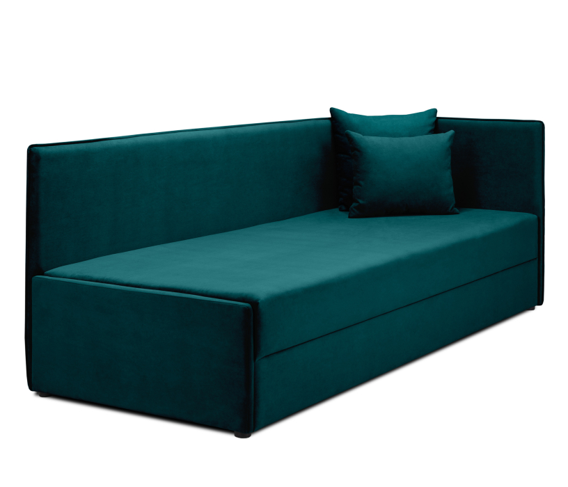 Мягкая кровать, Кровать тахта угловая Гамма с подъемным механизмом, микровелюр