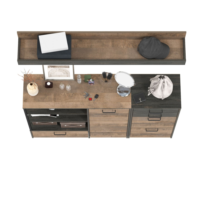 Прихожие, Обувница Трувор с широким комодом и навесной полкой