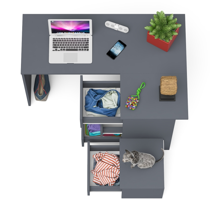 Угловые, Угловой компьютерный стол Мори МС-16 правый с тумбой ТМП400