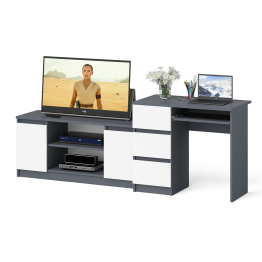 Стол компьютерный однотумбовый МС-6 левый с тумбой 1200-1 Мори