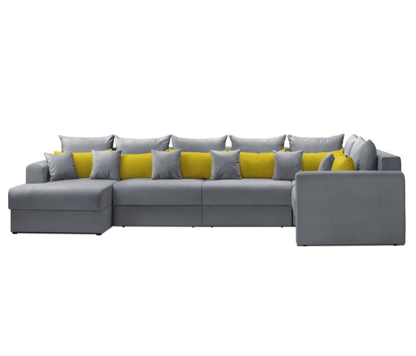 Диваны угловые в гостиную, Диван модульный со спальным местом Мэдисон П-образный