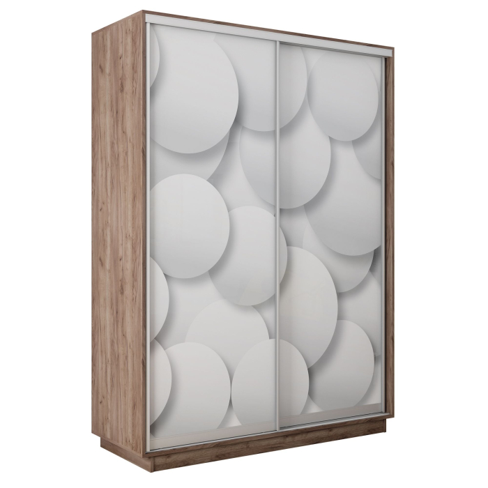 Шкафы-купе 2-х дверные, Шкаф-купе Экспресс 2-х дверный Фотопечать Шары Стекла 140х60х220