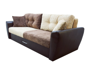 Диван-кровать еврокнижка Амстердам люкс, 160, велюр/экокожа