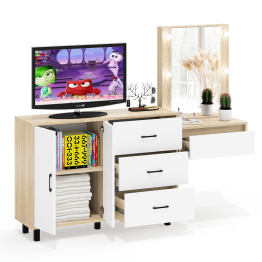 Стол косметический навесной с подсветкой и тумба-комод 123-1204.