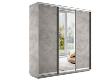 Шкафы-купе 3-х дверные, Шкаф-купе Экспресс Медиум (1 зеркало) трио 2400 x 2100 x 450
