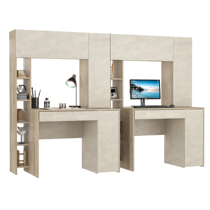 Прямые компьютерные столы, Два стола для домашнего офиса Mobi Комфорт 12.71