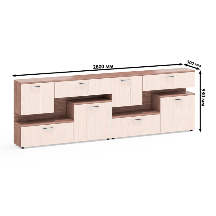 ТВ-тумбы, Широкая ТВ тумба Мебельный двор С1-1400