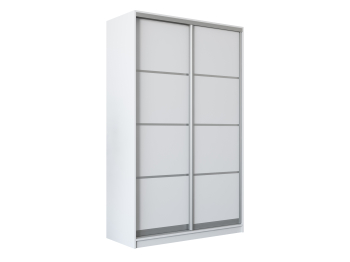 Шкаф купе 2-х дверный Амстердам 140 (белый/глухой)