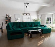 Диваны модульные угловые, Модульный диван Майами-4,микровелюр,антивандальная ткань,венеция