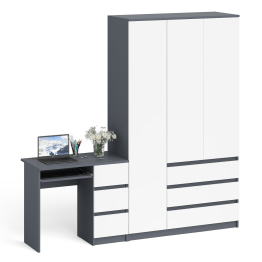 Стол компьютерный МС-6 правый и шкаф-комод с дверкой МШ-1200-1 Мори